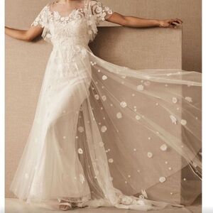 Willowby by Watters Heartleaf Gown Ivory